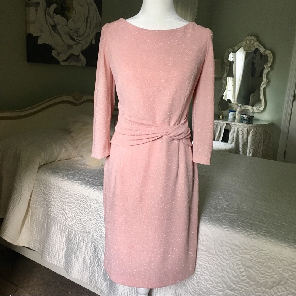 Vince Camuto blush sparkle sheath dress